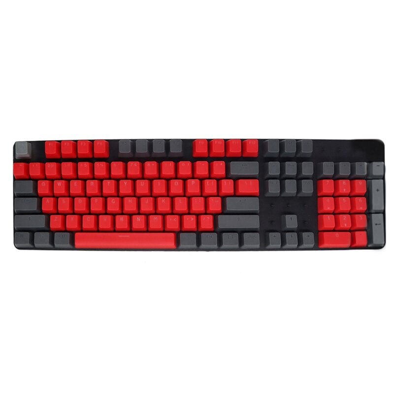 Teclas de ABS de perfil para teclado, juego de teclas retroiluminadas para teclados de juegos mecánicos, 104 piezas: 9FF601920-RG