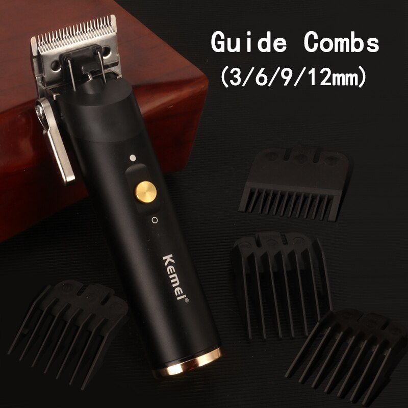 Kemei Professionele Tondeuses 0Mm Kaalhoofdige Draadloze Zware Baard Trimmer Kapsel Machine Oplaadbare Rustig