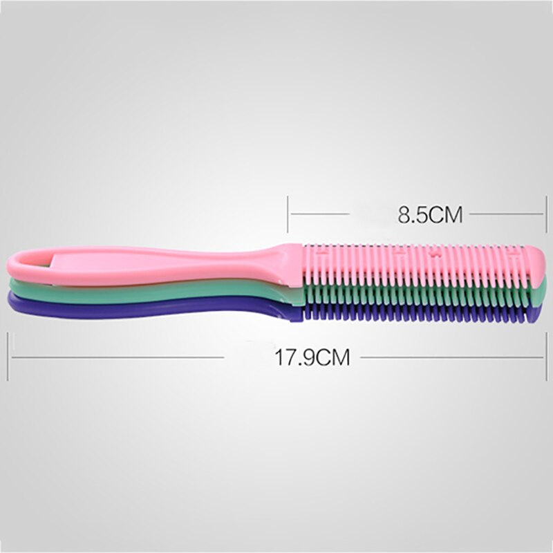 Peine para cortar el pelo con cuchillas de afeitar, cortador de pelo, herramienta de adelgazamiento, peluquero herramienta, herramientas de estilismo DIY para salón de pelo, 1 ud.