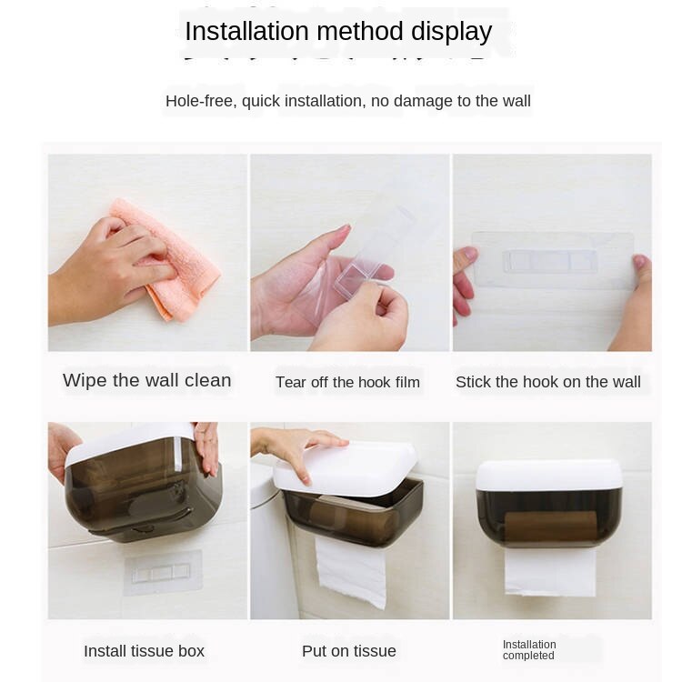 Punch-Gratis Pasta Wc Tissue Box Toiletpapier Magazijnstelling Papieren Handdoek Lade Wc Papier Houder Hanger Voor toiletpapier