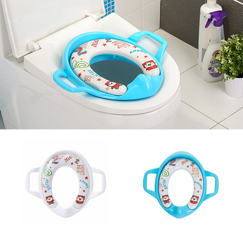 Baby training toilet seat environmental protection children's toilet with handle training seat baby toilet seat