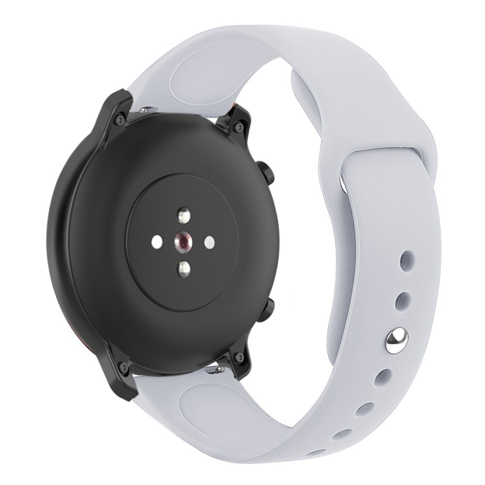 17 Colors 22mm Watch Band For Huawei GT GT2 Honor magic Watch 2 46mm Strap Silicone Watchbands Bracelet Sport Wristband: Light gray