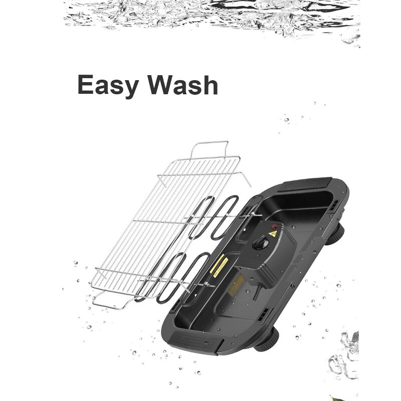 220v 2 in 1Electric BBQ Grill 2000W Household Barbecue Machine Grill Electric Hotplate Smokeless Grilled Meat Pan Electric Grill