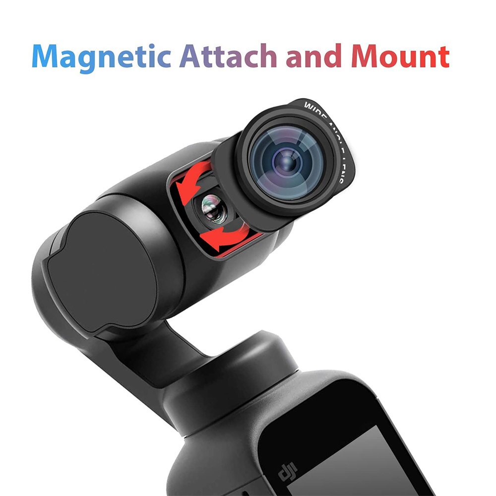 Hrr Groothoek Lens Voor Dji Pocket 2/1Camera, Osmo Pocket Lens Filter Magnetische Perfect Vlogging Accessoires