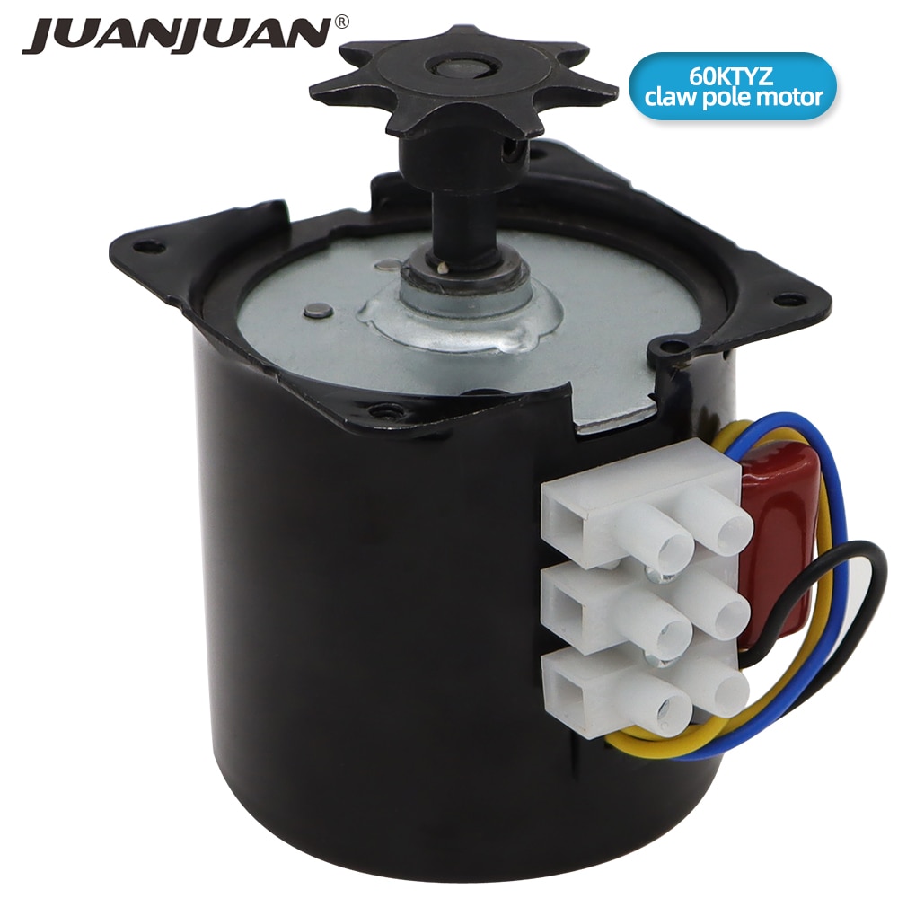 60KTYZ Synchrone à Aimant Permanent Moteur À COURANT ALTERNATIF 220V 14W 50Hz Motoréducteur 14W Microtooth Basse Vitesse 2.5r/min 35% HORS