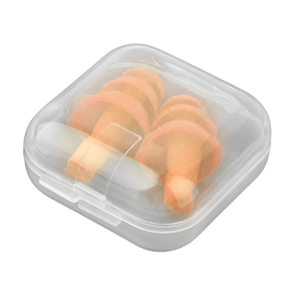 Soft Silicone Ear Plugs Sound Insulation Ear Protection Earplugs Anti Noise Snoring Sleeping Plugs For Travel Noise Reduction: 4pairs orange