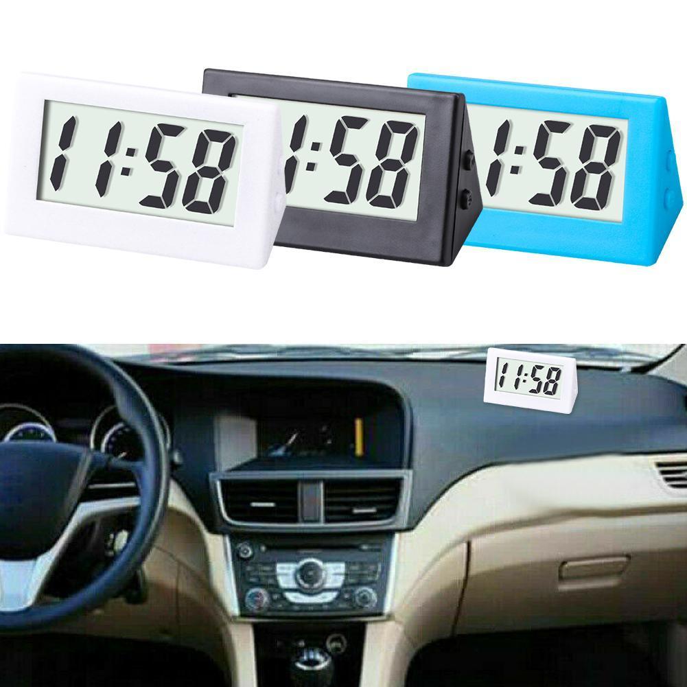 Mini Digital Alarm Clock LED Screen Electronic Watch Car Truck Dashboard Time Convenient Durable Home Office Desktop Clocks
