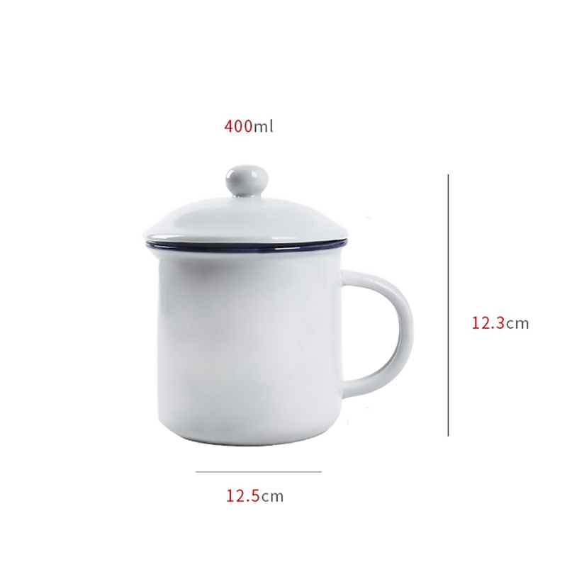 Taza de porcelana esmaltada de hierro fundido antiguo nostálgico, taza de té y café creativa hecha a mano, taza portátil de enfriamiento rápido, para Padres