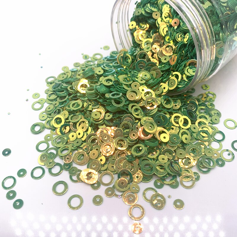 Paillettes multicolores 4-6mm, 15g environ 1200 pièces/paquet, mélange multiple, paillettes colorées, plates, rondes, amples, couture artisanat de mariage, accessoires de vêtement pour femmes: 08