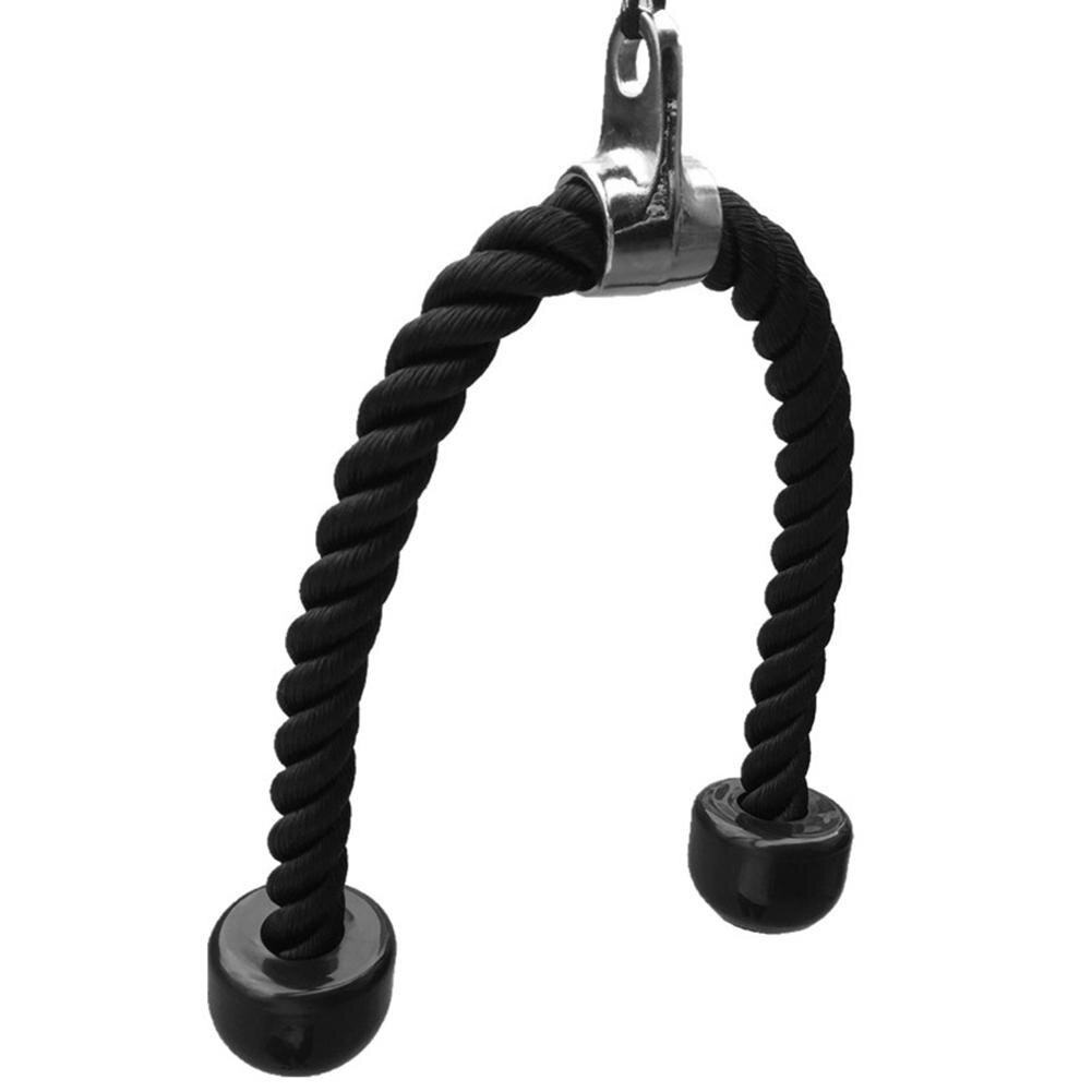 Tricep rep buken crunches kabel dra ner laterala biceps muskelträning fitness kroppsbyggnad gym pull rep