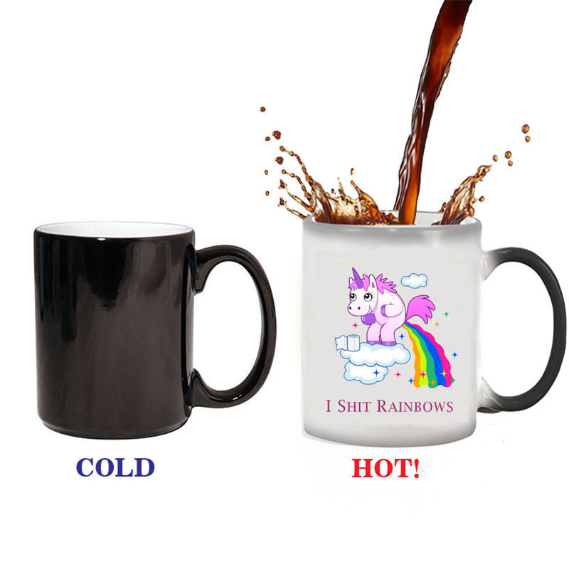 Color Change Magic Eenhoorn Mok Warmtegevoelige Kleurverandering Koffie Melk Mok Cup Thee Verkleuring Cup