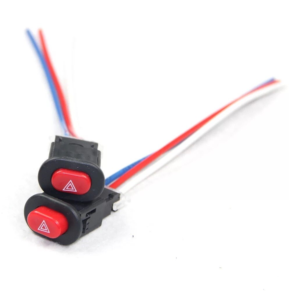 Motorcykel tuning dele hazard light kontakt knap dobbelt blink advarsel nødlys signal blink med 3 ledninger indbygget lås
