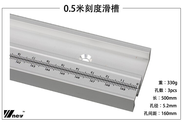 T-slot Miter Track Aluminum T-Track Woodworking Supplies Miter Track with Scale Miter Track Stop 400/500/600/800/1000/1200mm: 500mm