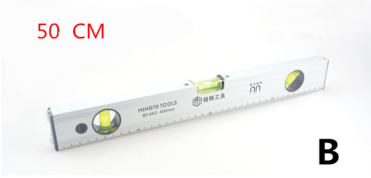Precisie aluminium waterniveau indicator digitale weegschaal horizontale lengte meting vermogen spirit bubble level tool: B500mm