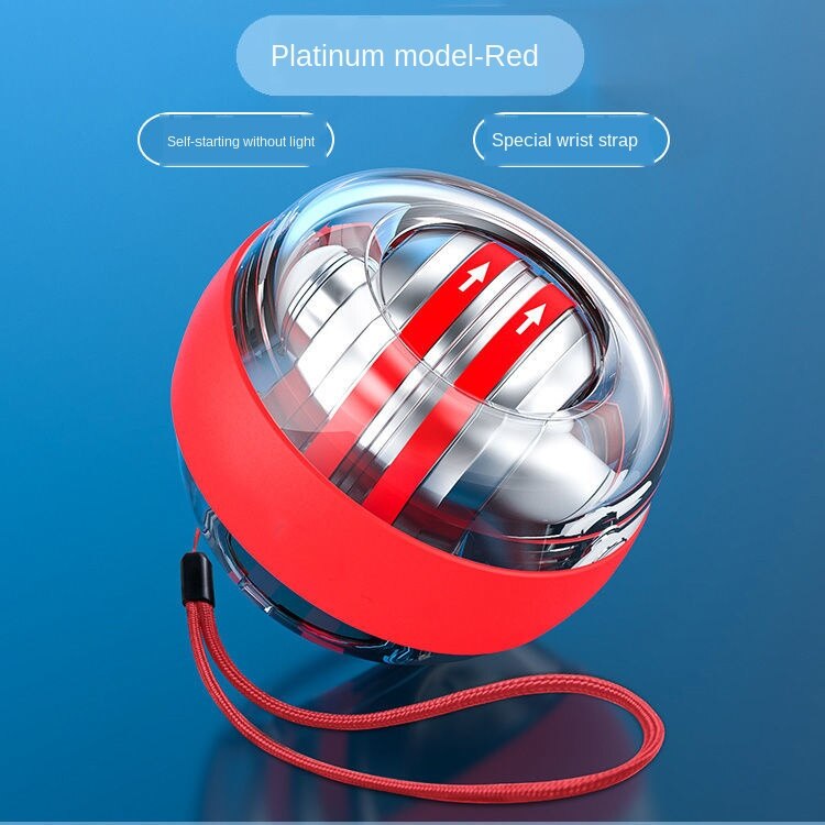 Muscle Relax Wrist Ball Hand Relax Wrist Ball Gyroscope Ball Gyro Arm Exerciser Strengthener Fitness Equipments gym: Silver