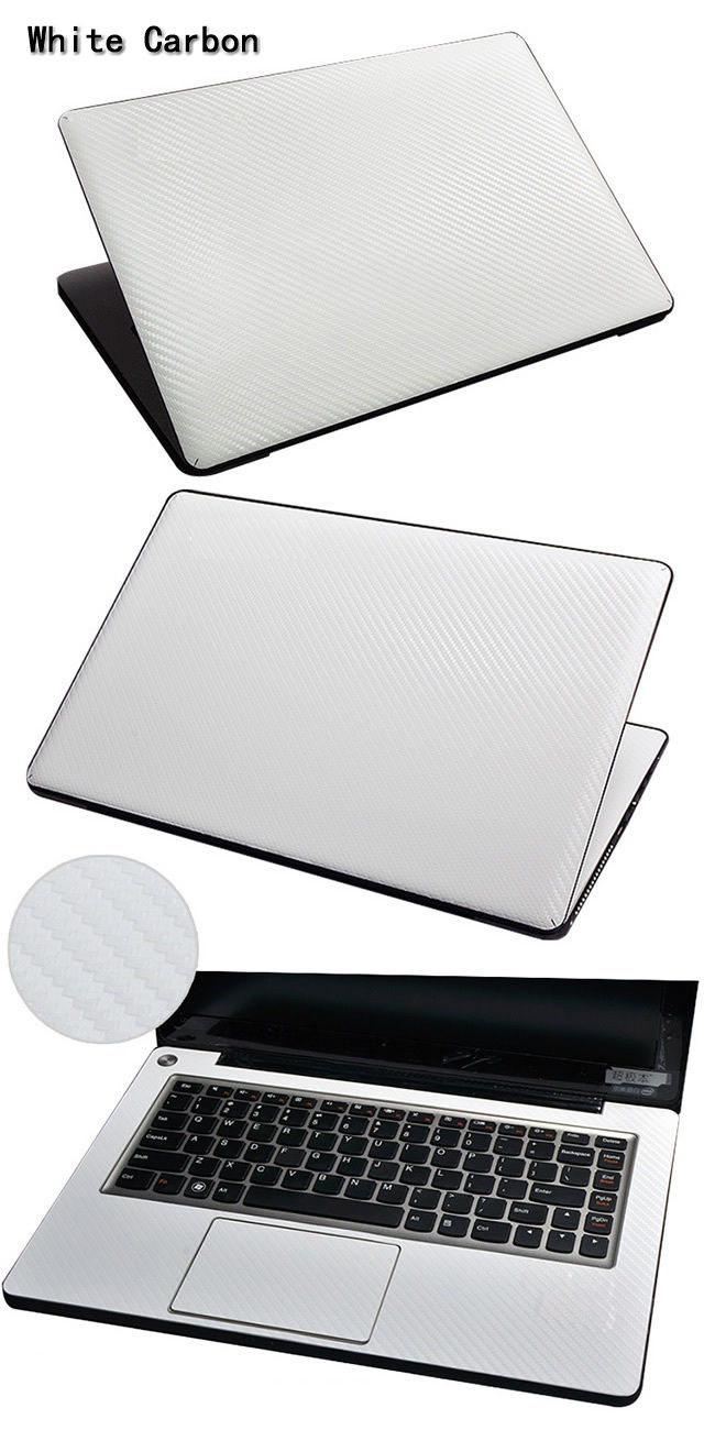 Naklejka na laptopa skóry skórka kalkomania osłona z włókna węglowego osłona zabezpieczająca dla MSI GS65 Stealth 2019 wersji 15.6": White Carbon fiber