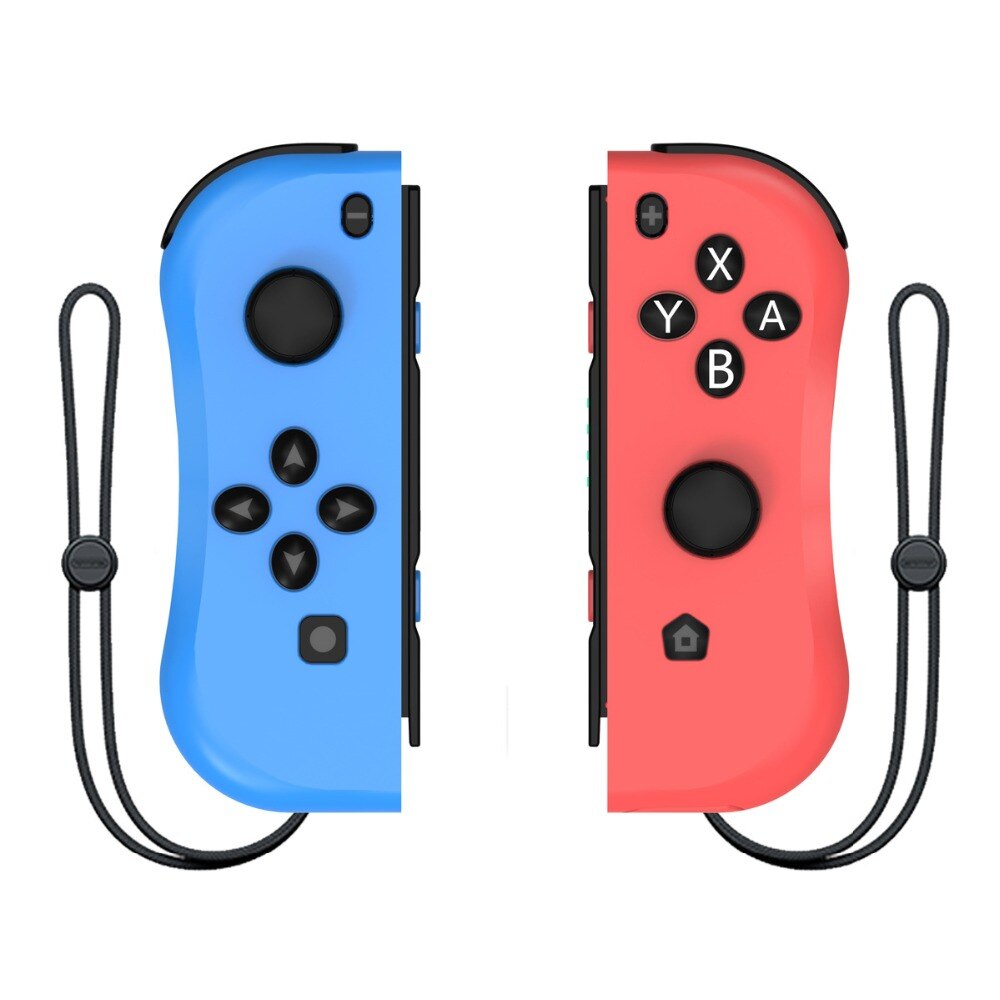 Wireless Controller for Nintend Switch Including vibration and sensor functions can be used through wired and Bluetooth: red and blue