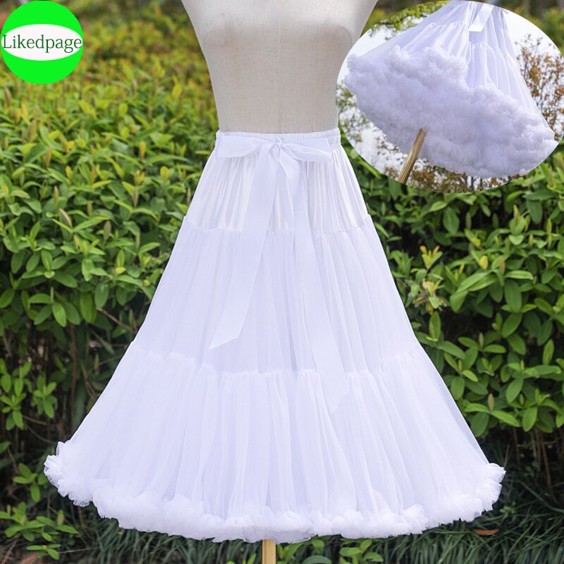 Jupe Swing Lolita – Jupon Crinoline Tutu Blanc – Taille Unique – Polyester – Vintage