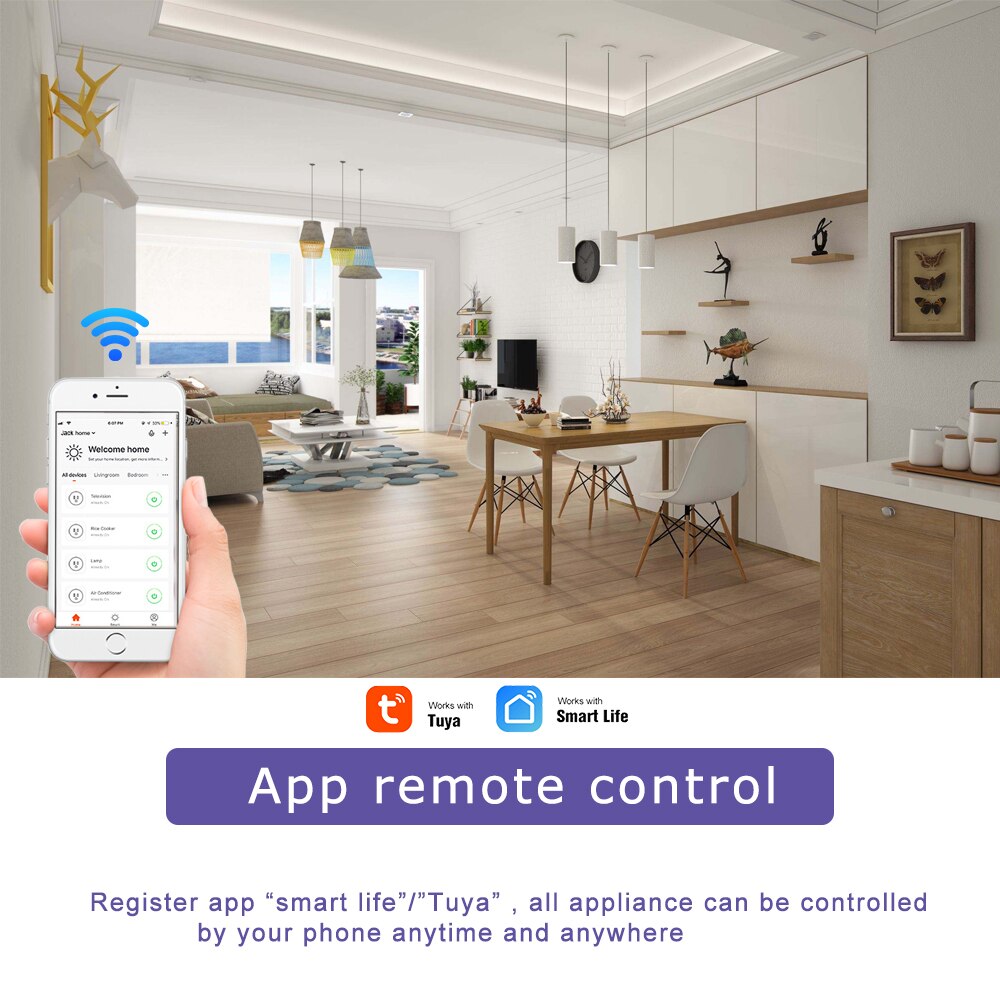 10A Fr Smart Wifi Plug Remote Voice Control Power Monitor Stopcontact Adapter Timing Functie Werk Met Alexa Google Thuis tuya