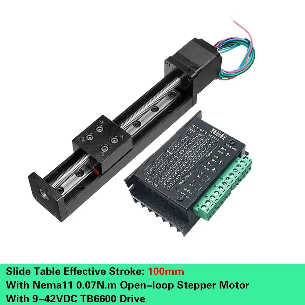 Motorized Slide Table T-type Linear Guide Rail Stage Mini Sliding Table Motor Drive Kit Electric Linear Module Z Axis 50-300mm: Blue / 950mm