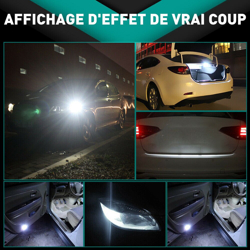 Super blanco W5W 2 uds 24SMD LED 194 2825 168 mapa Domo matrícula bombillas