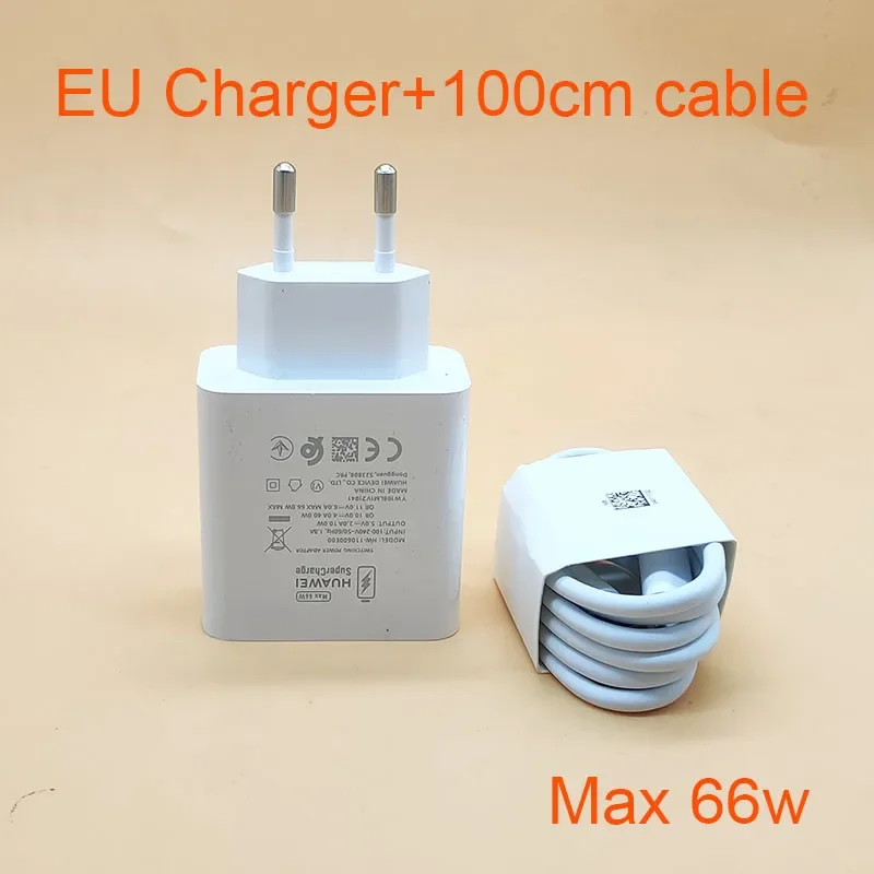 Original HUAWEI Charger 66W Fast charge adapter SuperCharge USB 6A Type C Cable For p50 p40 Mate 40 pro honor 50 nova 9 magic 3: JP