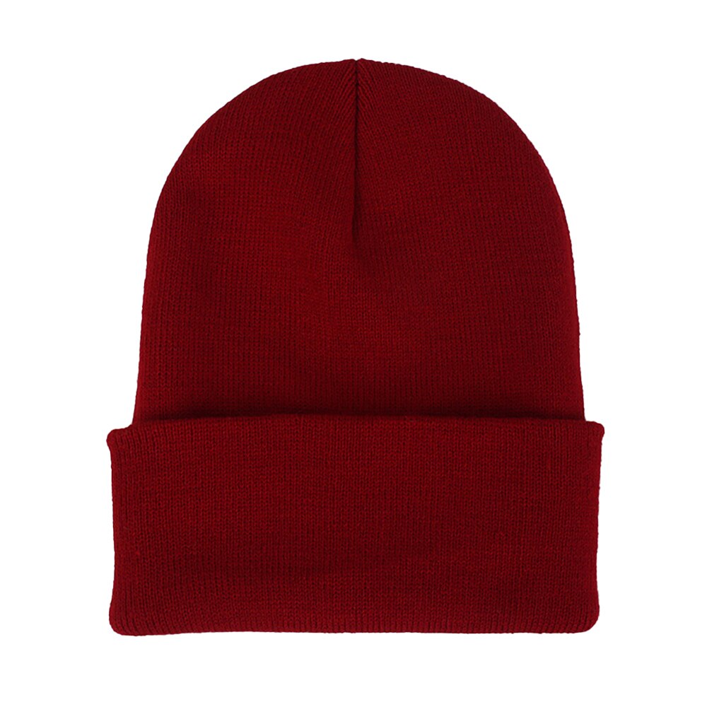 Wollen muts herfst winter unisex wollen muts zachte gebreide muts schedel mutsen warme effen kleur skimuts