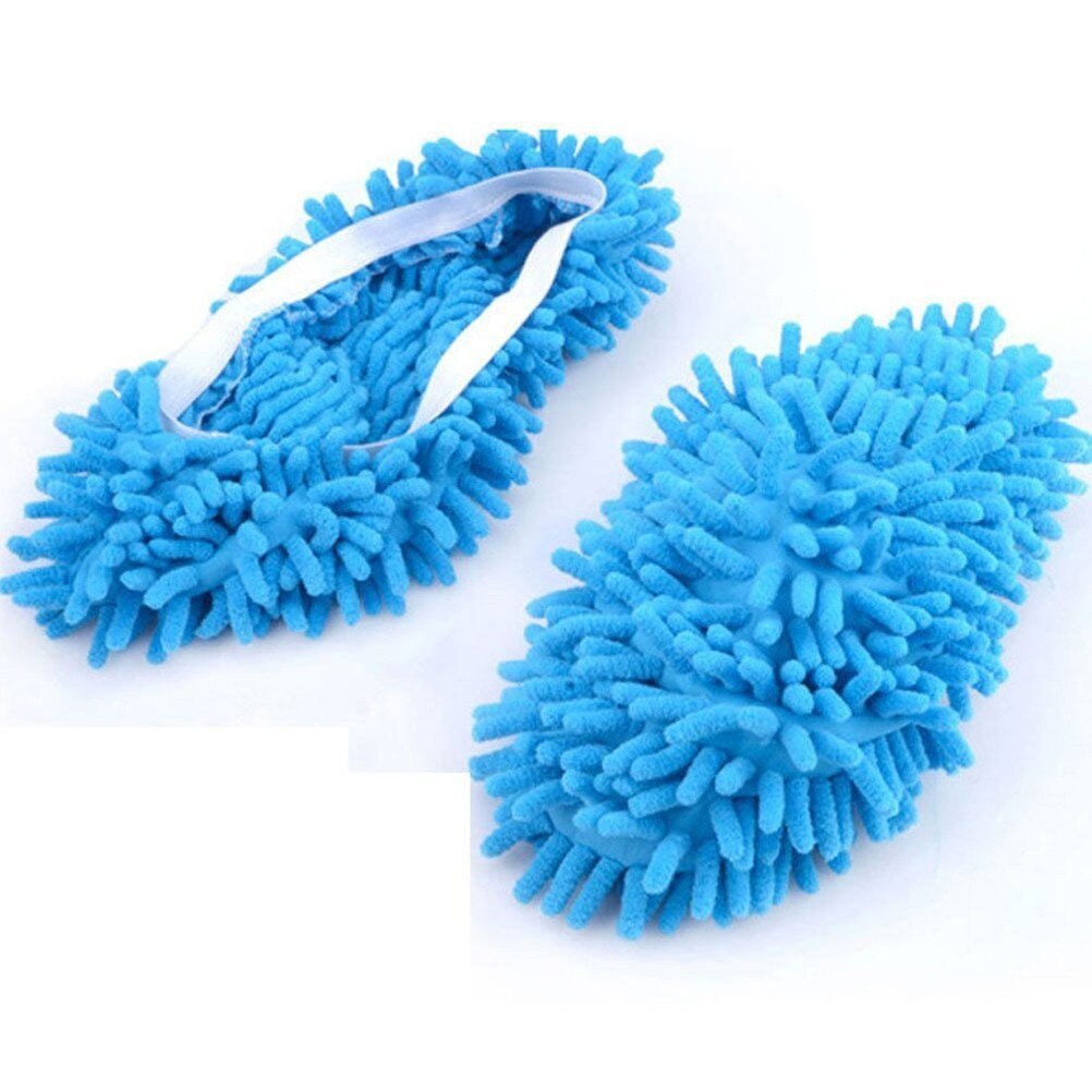 2 PANTOFOLE Mocio PULISCI CASA PAVIMENTO in MICROFIBRA COPRISCARPA CATTURA POLVERE
