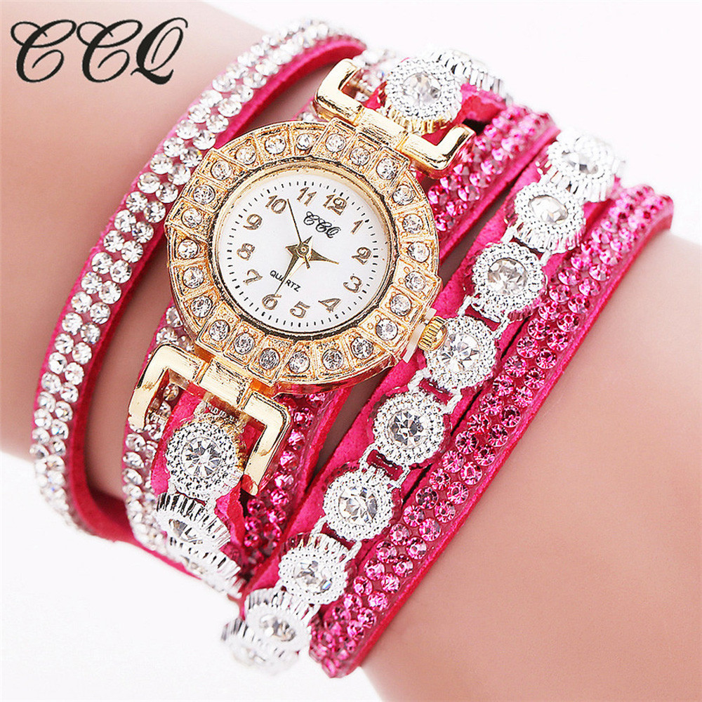 Mode Vrouwen Armband Horloges Casual Analoge Quartz Horloges Voor Vrouwen Strass Horloge Lange Riem Armband Horloge: D