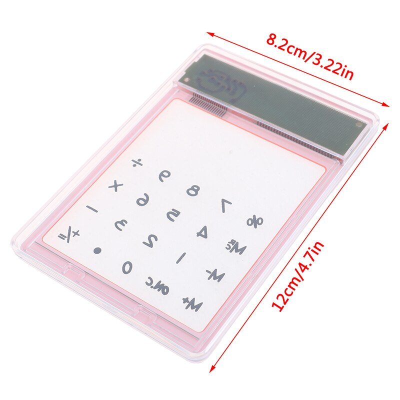 8 Digit Touch Screen Ultra slim Transparent Solar Stationery Clear Scientific Calculator use for Student School Office