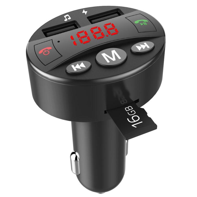 Mini Portable Wireless Bluetooth Car FM Transmitter Handsfree Kit 8.8