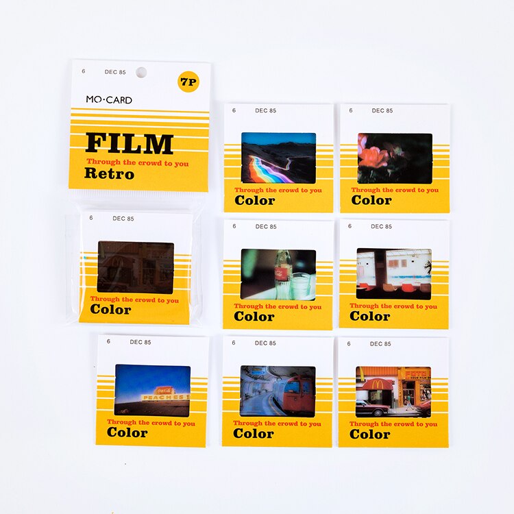 Jianwu 7 ark retro film husdjur collage kort klistermärken dekorationsmaterial gör-det-själv klippbok dagbok telefon album brevpapper: Haolaiwushan