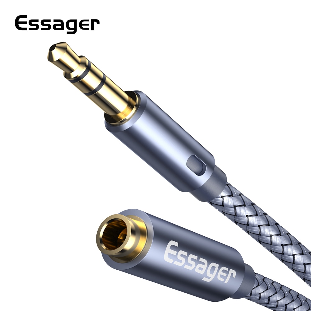Essager Aux Kabel Jack 3,5mm Audio Verlängerung Kabel für Kopfhörer 3,5 Jack Splitter Lautsprecher Kabel Für Kopfhörer Extender Cord