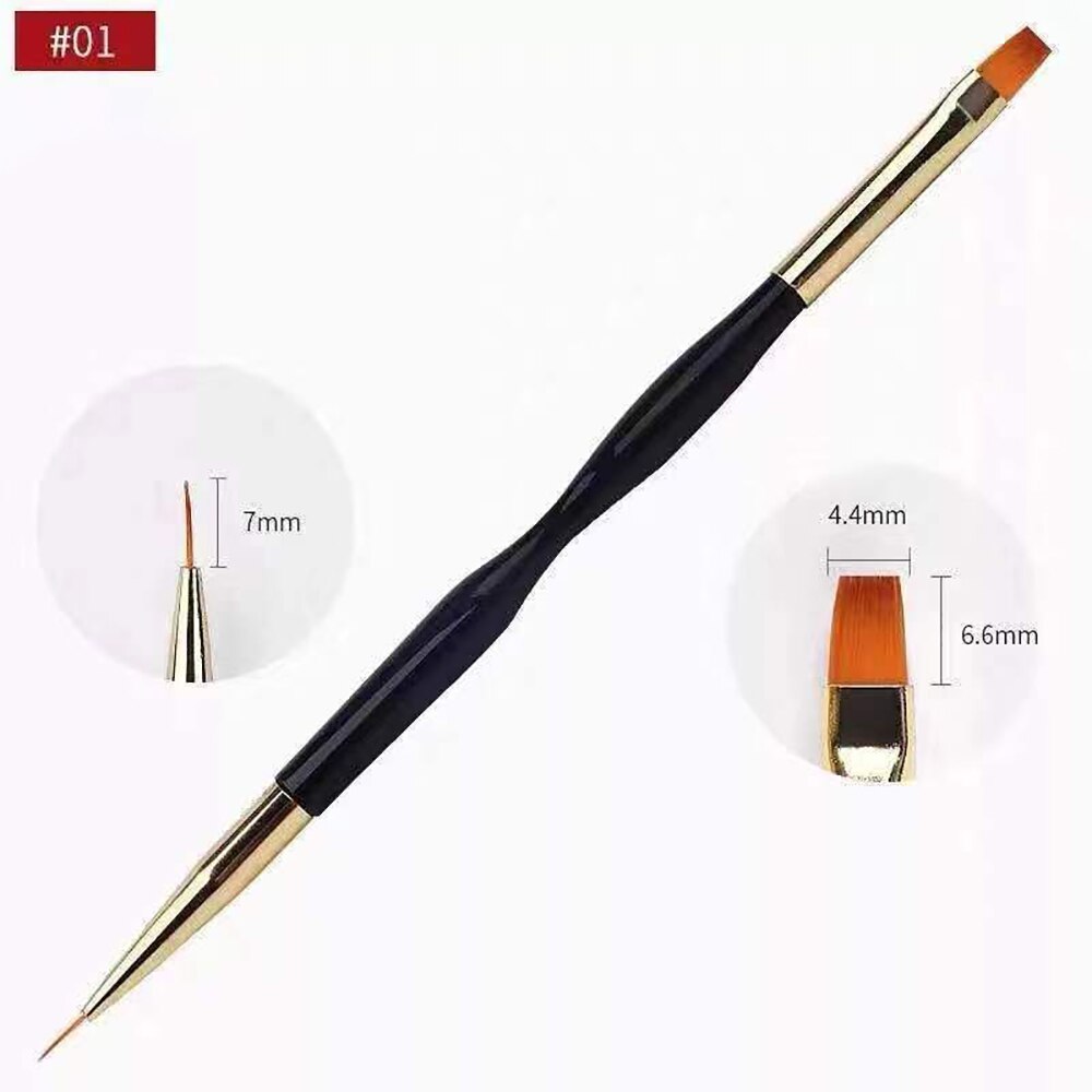 Pink Portable Lightweigt Slim Nail Art Acrylic Brush Metal Handle with Diamond Kolinsky Magic Hair Pencil for DIY Nail Art: 01