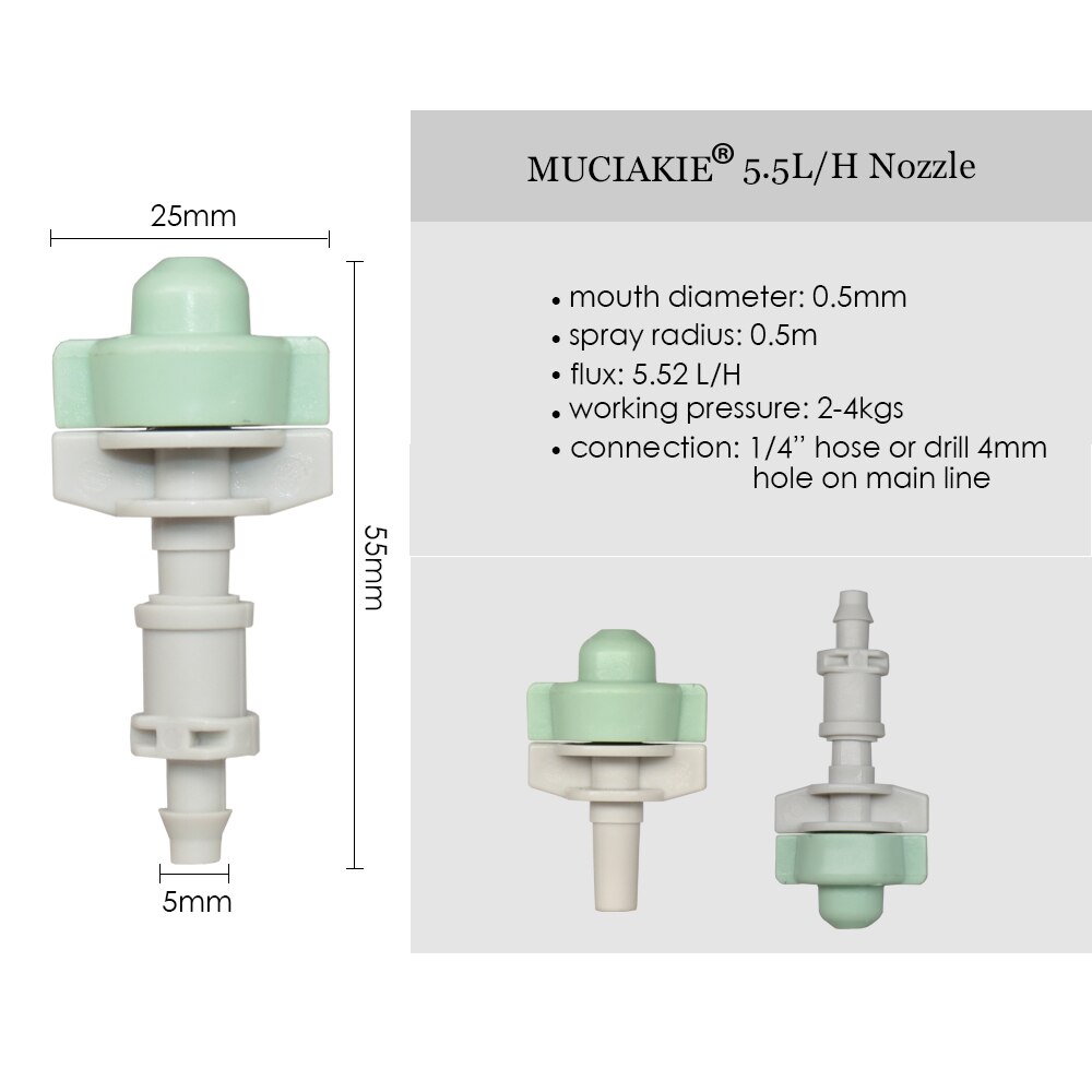 Modhage Clips Muciakie 20 stk 5.5 lph enkelt dugdyse 1/4 & #39 ;... – Vicedeal