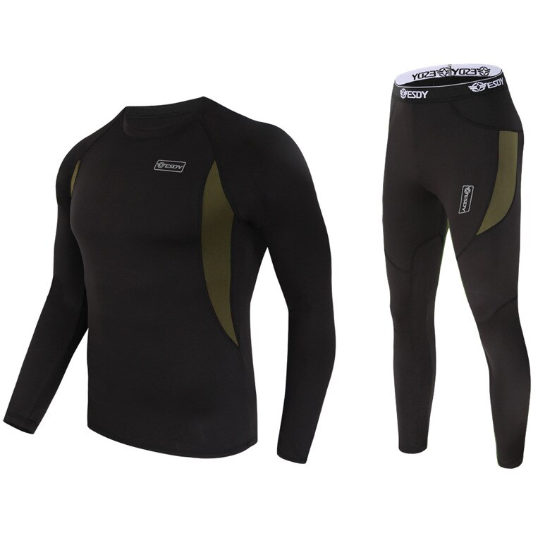 Conjuntos de ropa interior térmica para hombre, ropa de compresión para el sudor, secado rápido, Calzoncillos largos, novedad