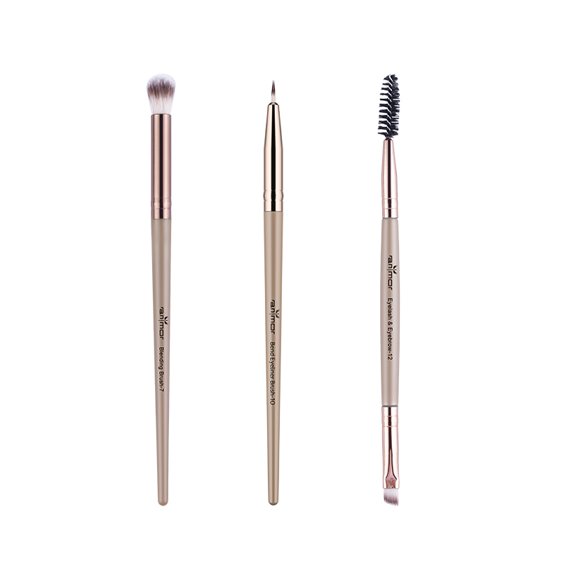 Anmor Make-Up Kwasten Set 3-12 Stks/partij Oogschaduw Blending Eyeliner Wimper Wenkbrauw Make Up Kwasten Professionele Oogschaduw Borstel: Makeup Brush 0112-3C