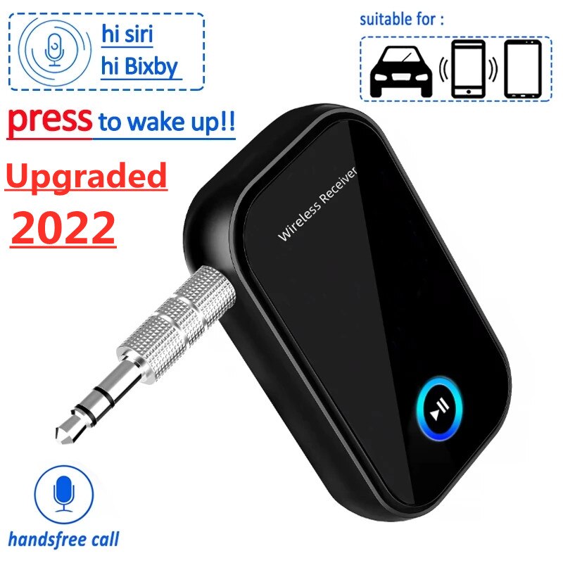Bluetooth 5.0 Ontvanger Stereo 3.5Mm Aux Jack Handsfree Call Mic Muziek Wireless Audio Adapter Voor Auto Kit Bedrade Luidspreker versterker