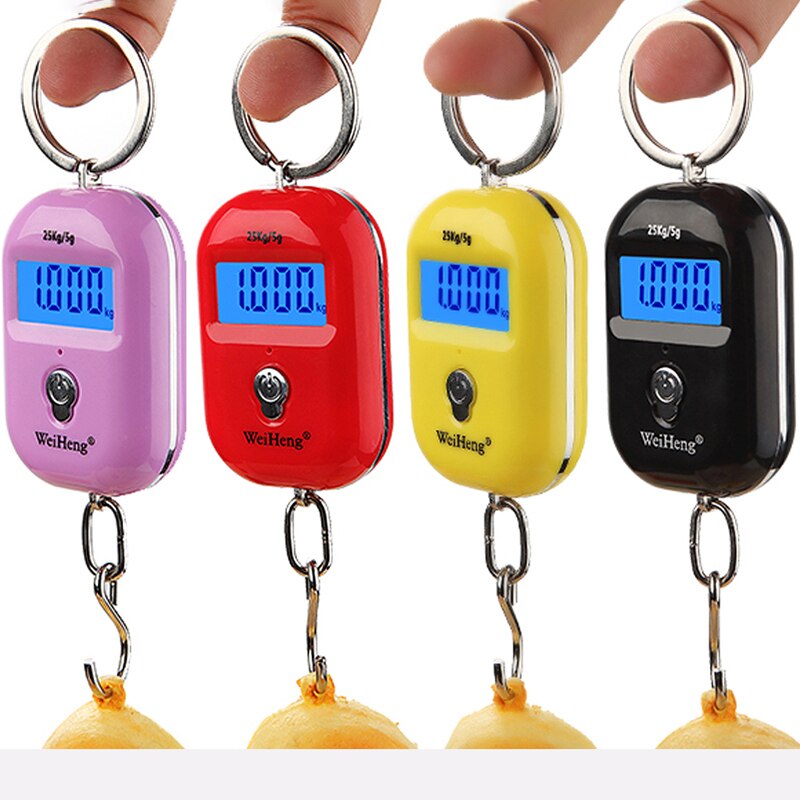 25Kg X 5g/10g Mini Digital Hängende Skala LCD Display-hintergrundbeleuchtung Gepäck Skala für Angeln Gepäck reise Elektronische Waage