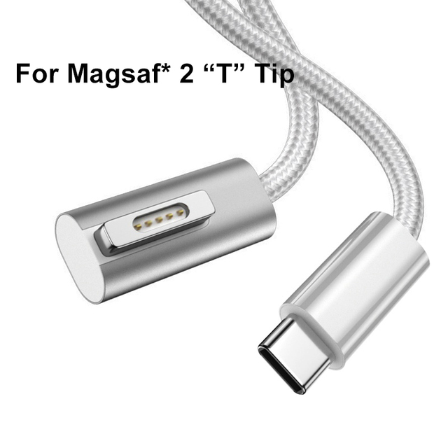 100W Fast Laptop Charging Cable Cord for Macbook Pro A1398 A1286 A1297 USB C Type C to Magnetic Plug Adapter for Magsaf* 1 2 3: WHITE