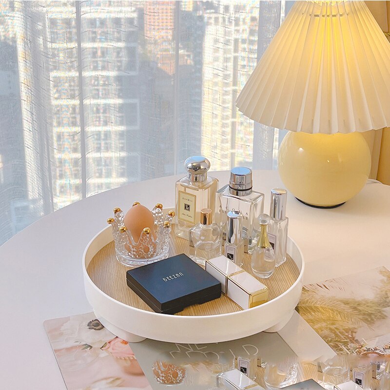 Plateau de rangement de parfum cosmétique, porte-clé d'entrée européenne, plaques de rangement de parfum rétro, plateau de vanité pour exposition de bijoux, boucles d'oreilles, décor de commode