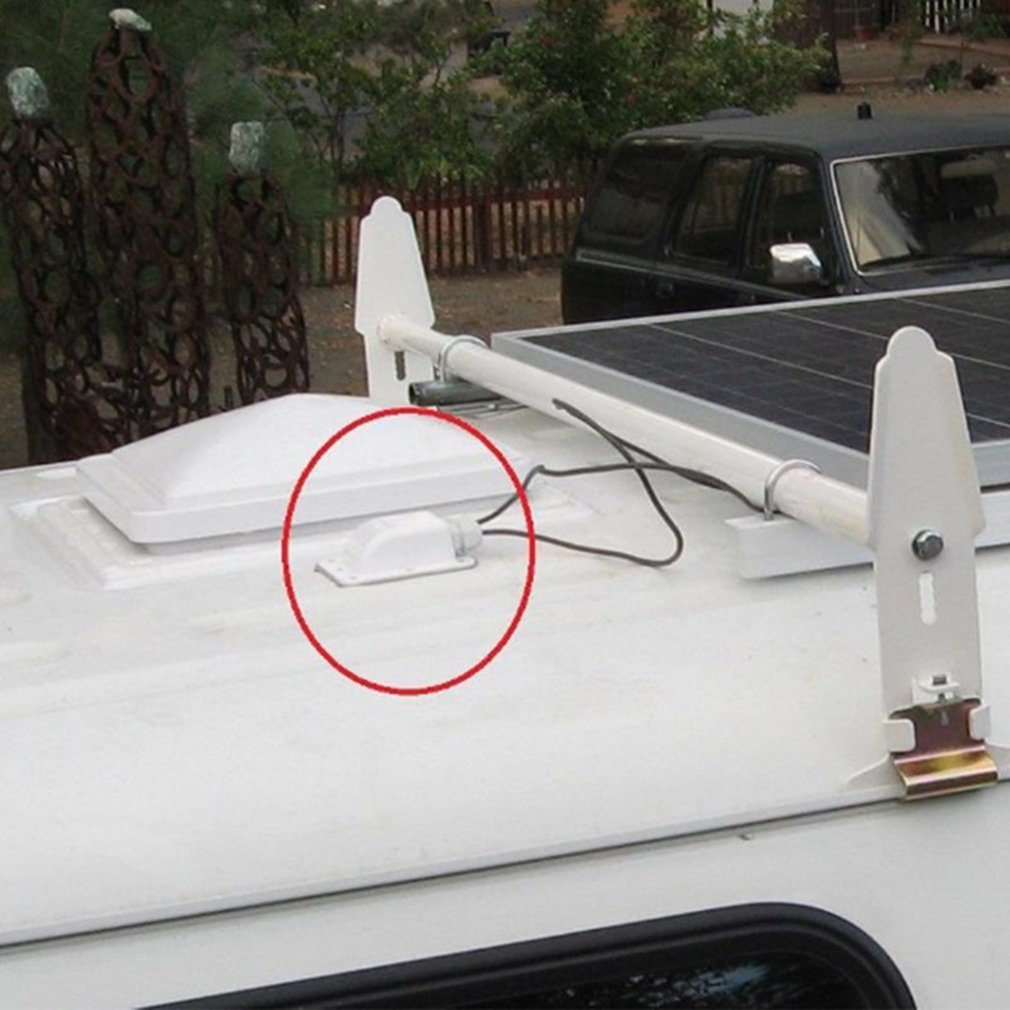 Doppel See einzigen See Kreuzung Kasten Wasserdichte ABS Dach Kabel Eintrag Drüse Für Solar- Tafeln Wohnmobile Wohnwagen Boote