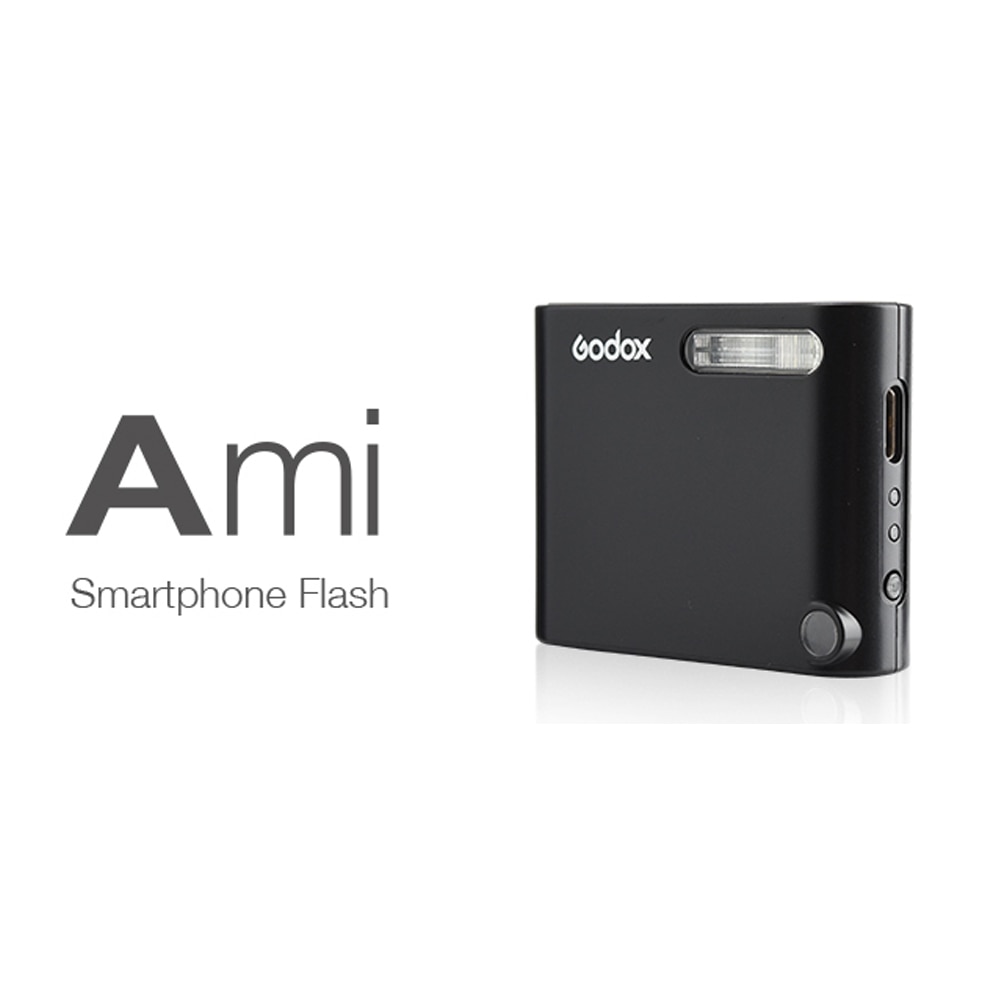 Godox ami smartphone flash sistema mini lâmpada flash app controlador para iphone 11 xr x 8 plus