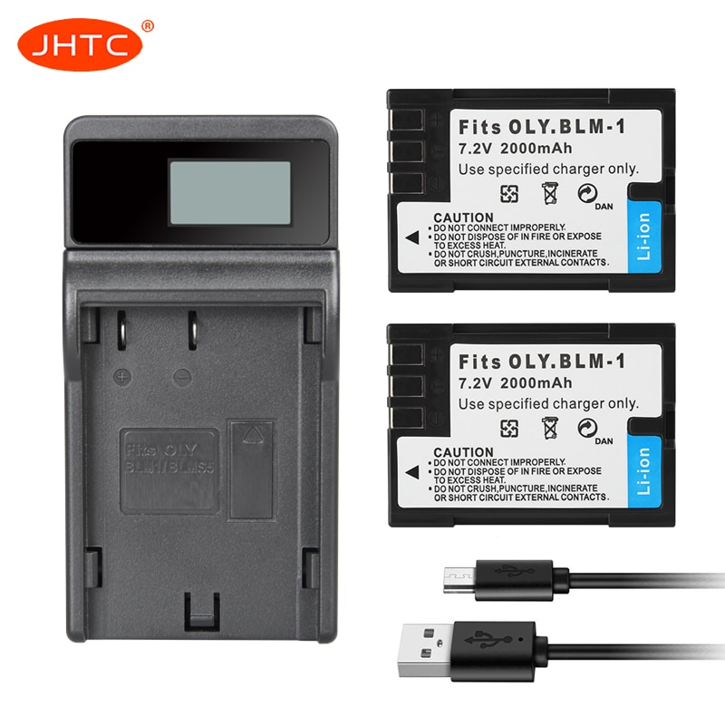 Ps-blm 1 batterikamera 2000 mah til olympus c -5060 c-7070 c-8080 e-30 e-300 e-330 e-500 e-510 e-520 e3 e30 blm 1 8.4v lader