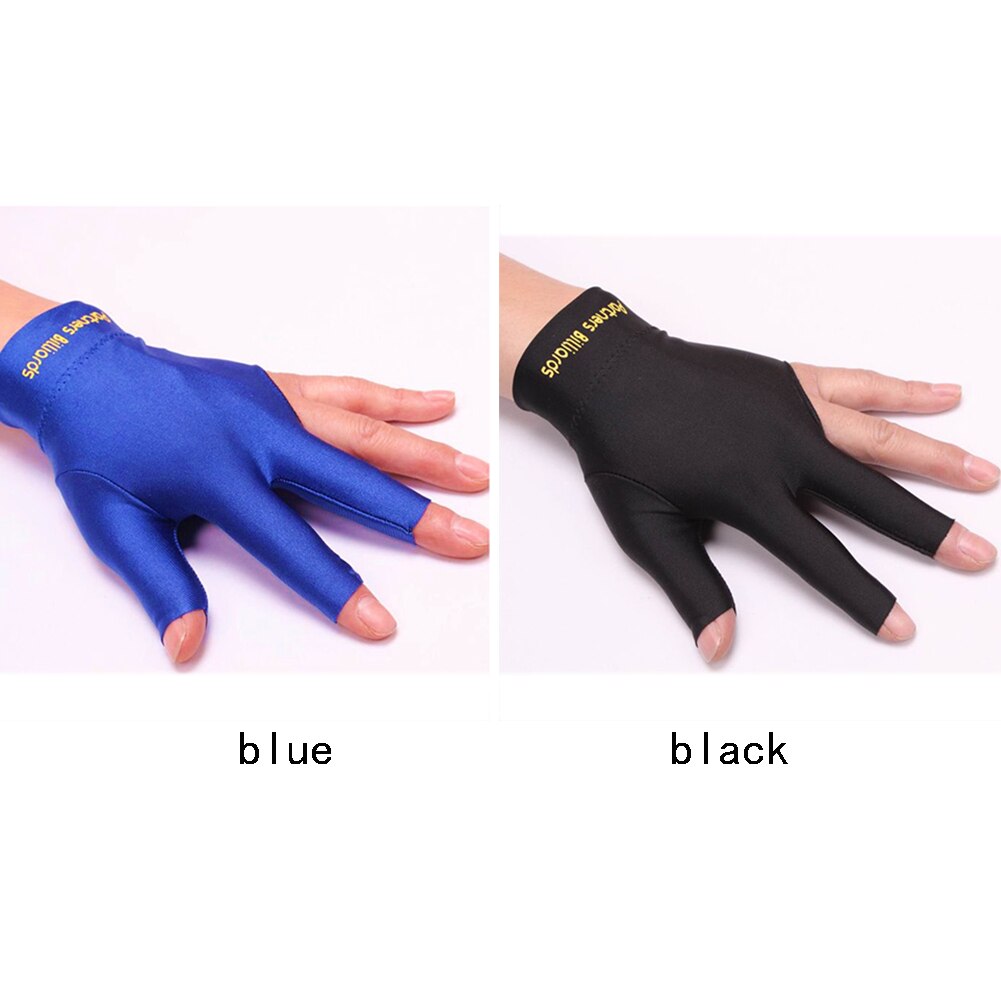 Nowy gorący Spandex Snooker rękawiczka bilardowa basen lewa ręka otwórz trzy palce rękawica zdatność akcesoria
