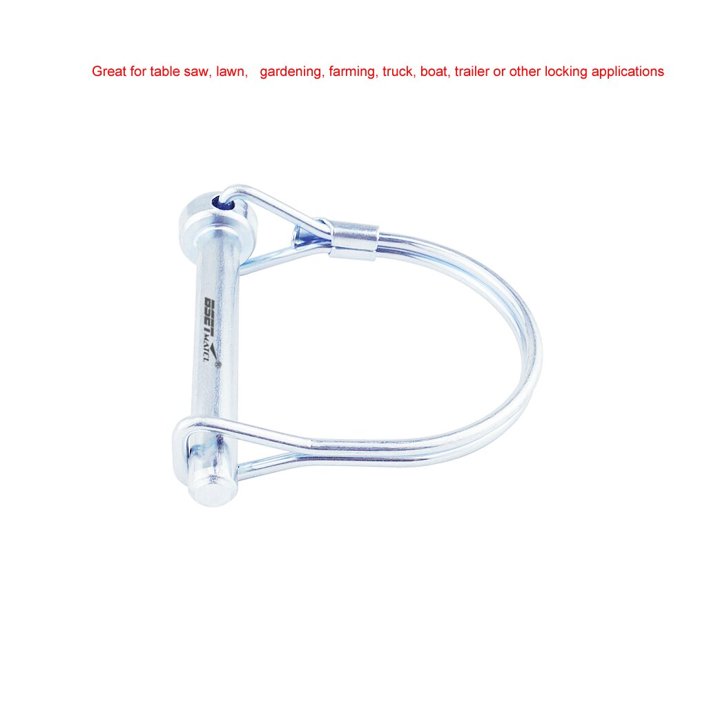 Spring Carbon Steel PTO Pin Round Arch Wire Shaft Locking Lock Pin Safety Coupler Pin Retainer Farm Trailers Wagons Lawn Garden