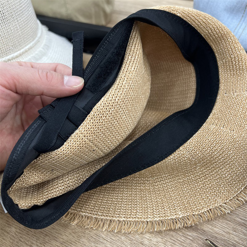 Cappelli a secchiello per donna nappe Cappello da pescatore Vintage ▾ lavorato a maglia sottile Cappellini Panama estivi per donna Cappellino parasole semplice e traspirante