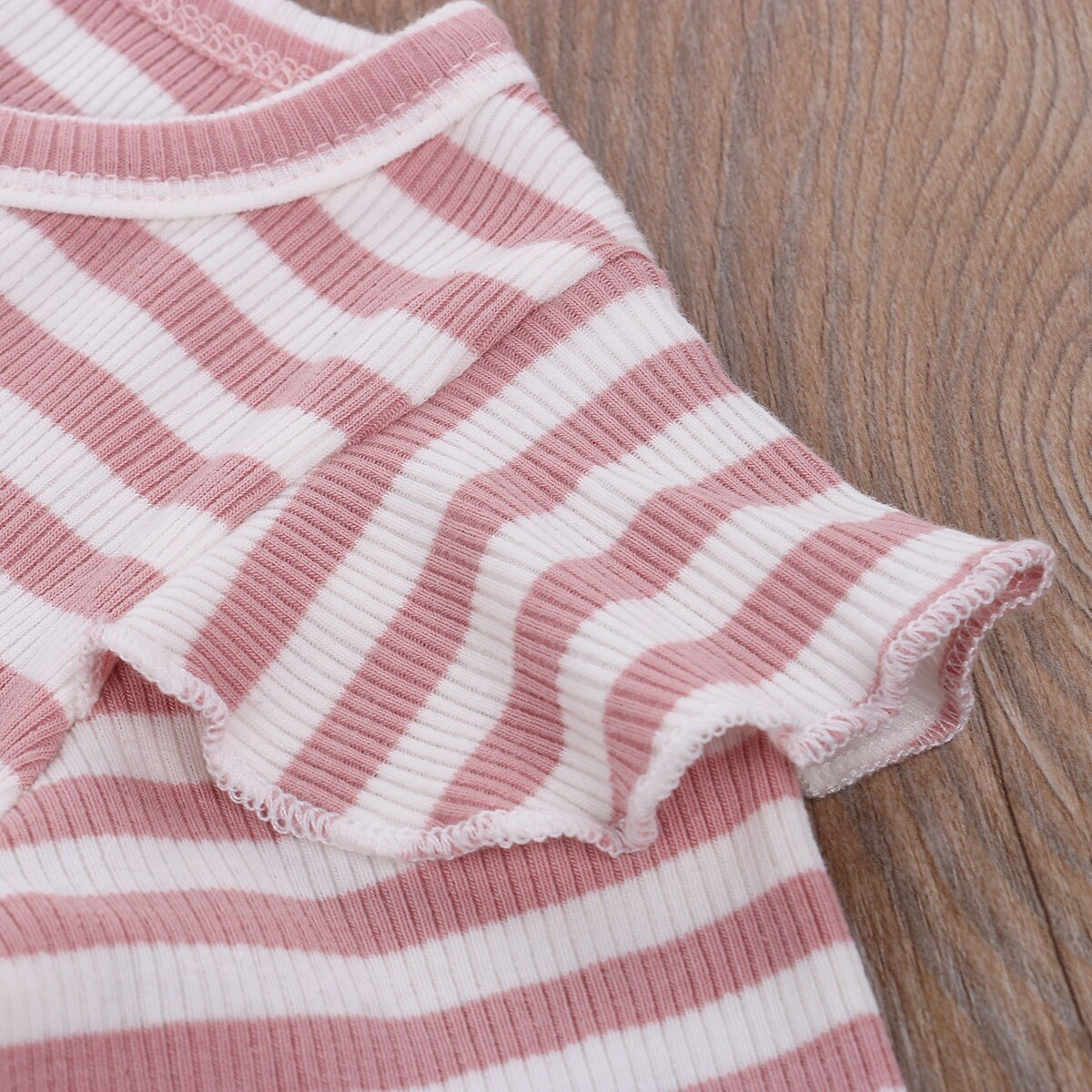 Baby jongens gestreepte outfits lente ruches mouw een stuk jumpsuit herfstkleding