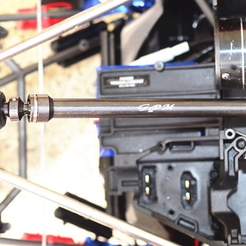 1 pçs endurecer aço mais grosso centro eixo de acionamento traseiro 1/7 1:7 para traxxas ilimitado desert racer udr