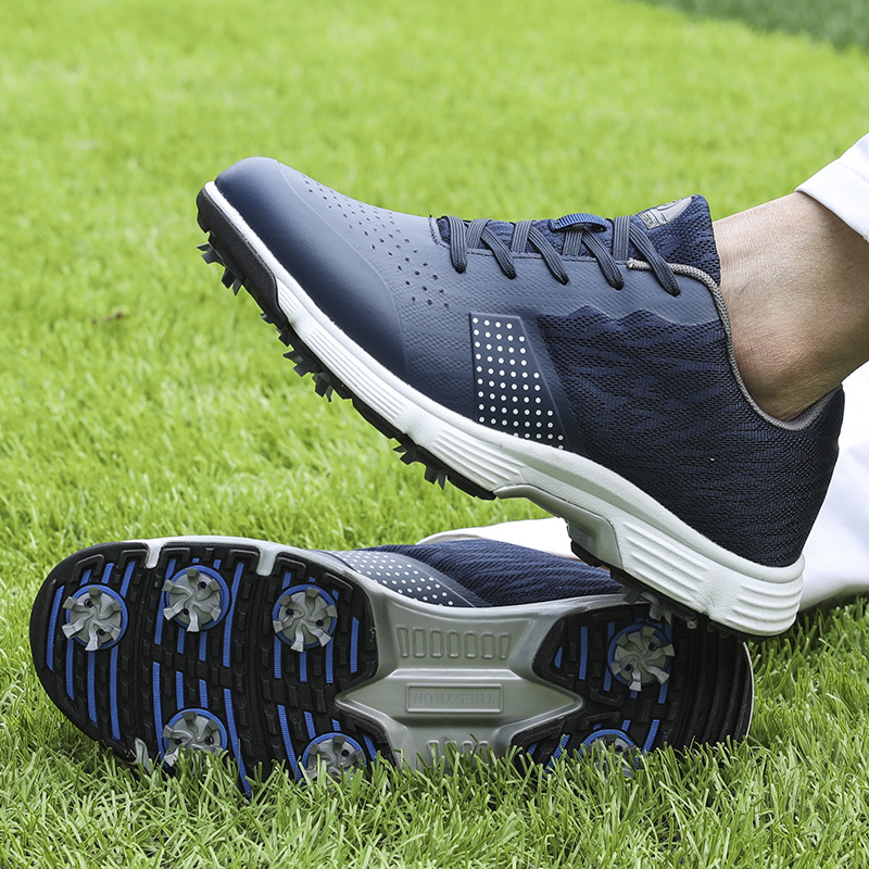Waterproof golf shoes for men, thornless outdoor golf sports training sneakers, classic men's golf trainers 14 size e 13